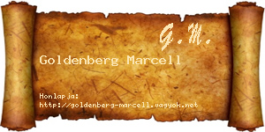 Goldenberg Marcell névjegykártya
